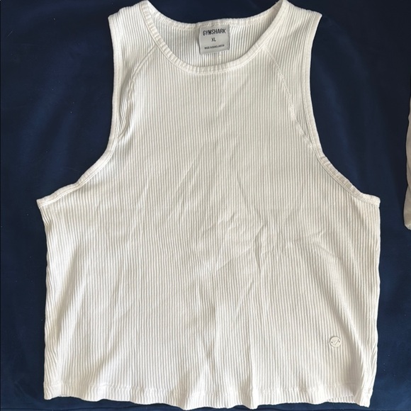 Gymshark Cotton Rib Midi Tank - White - Picture 1 of 1